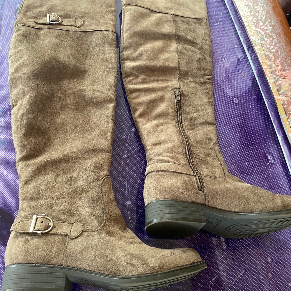 Womens Adarra Wide Calf Over The Knee Boots